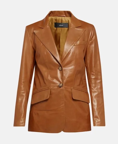 Кожаный пиджак Arma, коричневый