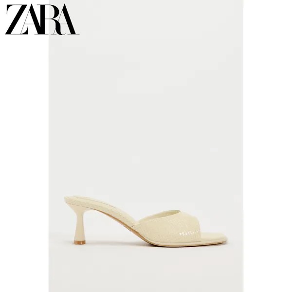 Босоножки Zara модные, ванильно-желтый