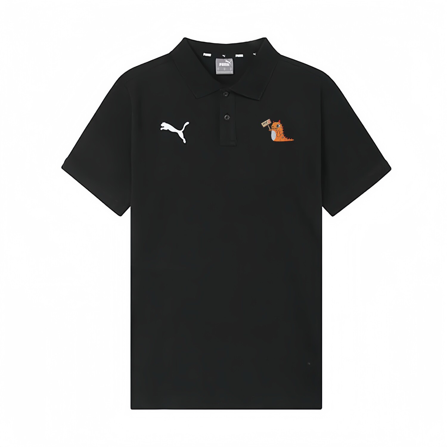 Рубашка поло унисекс черная Puma, черный