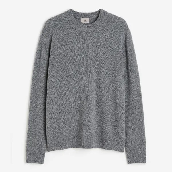 Свитер H&M Regular Fit Wool, темно-серый