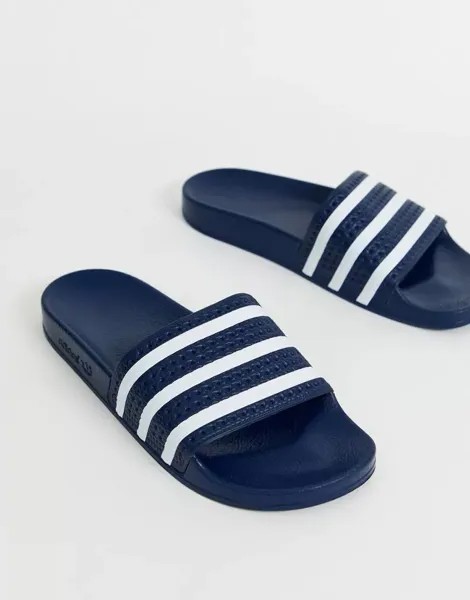 Темно-синие сандалии adidas Originals Adilette