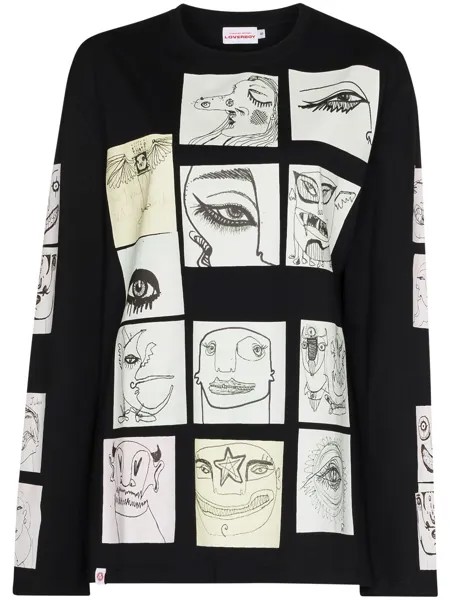 Charles Jeffrey Loverboy футболка с длинными рукавами и принтом