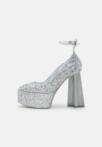 Туфли на платформе Star Glitter CHIARA FERRAGNI, цвет silver glitter