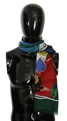 DOLCE - GABBANA Шарф из модала, разноцветная шаль с запахом Sorrento 134см x 134см 550 долларов США