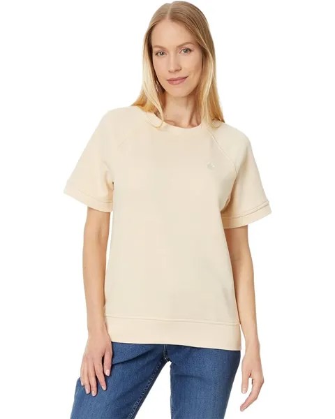 Рубашка Carhartt Relaxed Fit French Terry Short Sleeve Sweatshirt, цвет Stone Ash