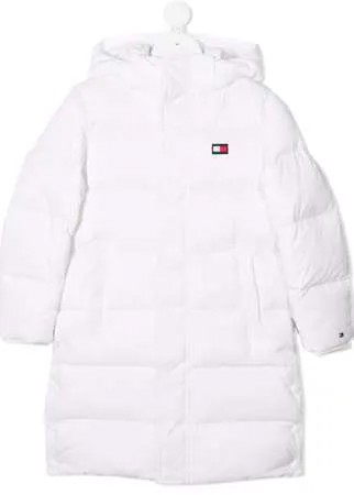 Tommy Hilfiger Junior длинный пуховик с капюшоном