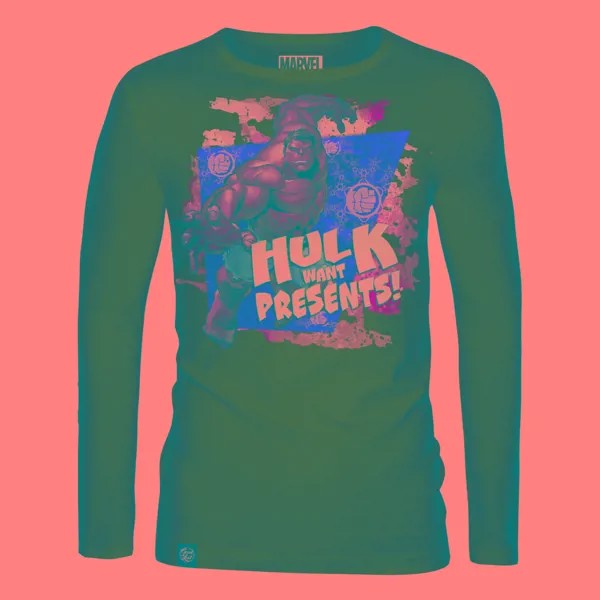 Лонгслив мужской X-mas Hulk Good Loot зеленый M