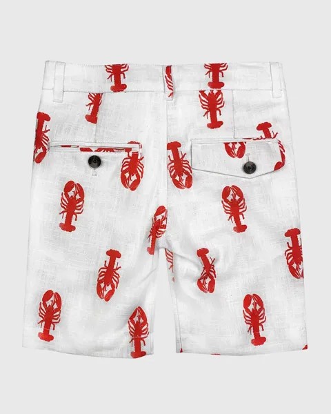 Брюки из льна и хлопка для мальчиков Appaman, цвет Lobster