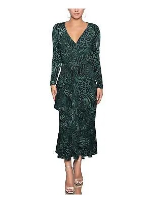 RACHEL RACHEL ROY Женское зеленое платье миди с запахом и поясом на талии, размер XL