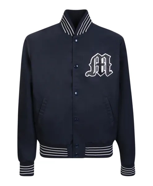 Бомбер с логотипом Msgm, синий