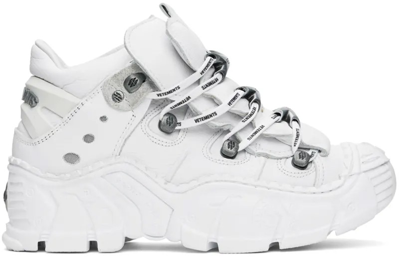 Белые гоночные кроссовки New Rock Edition Vetements, цвет White