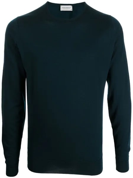 John Smedley шерстяной джемпер тонкой вязки, зеленый