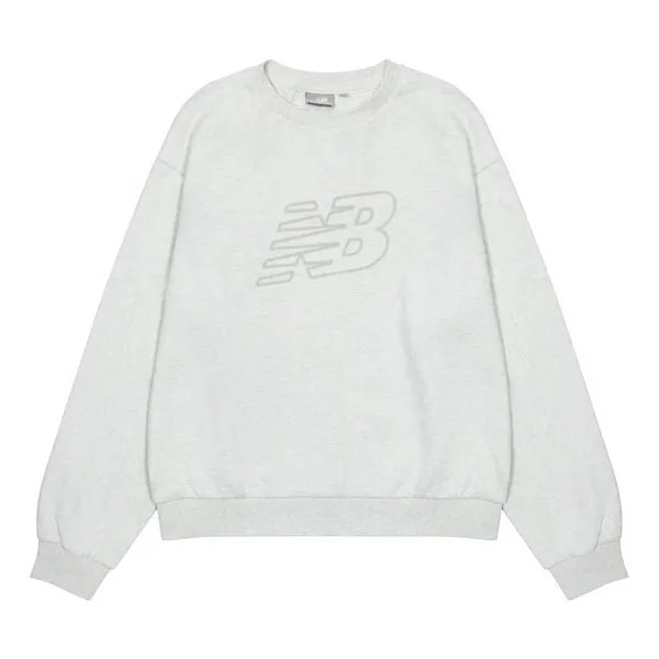 Свитер с логотипом толстовка New Balance, белый