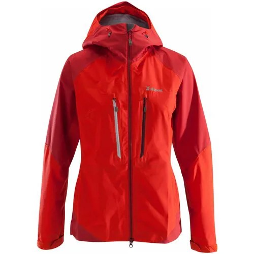 Куртка женская для альпинизма водонепроницаемая – ALPINISM LIGHT, размер: L, цвет: Маковый/Темно-Вишневый SIMOND Х Decathlon