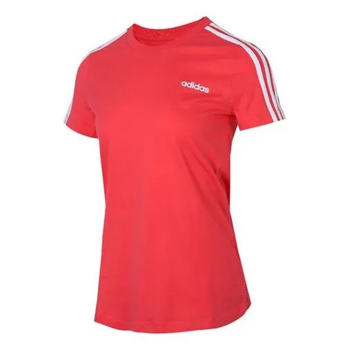 Футболка спортивная хлопковые с коротким рукавом розовые Adidas, розовый