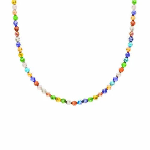 Колье Яхонт, серебро, 925 проба, шпинель, длина 31 см., мультиколор