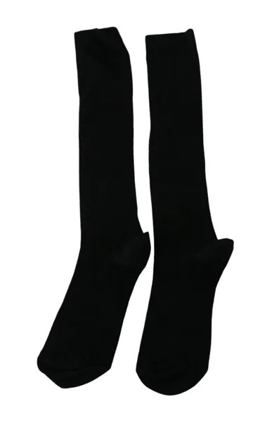 DOLCE - GABBANA Носки до середины икры, черные шерстяные эластичные женские аксессуары s. Рекомендуемая розничная цена: 150 долларов США.
