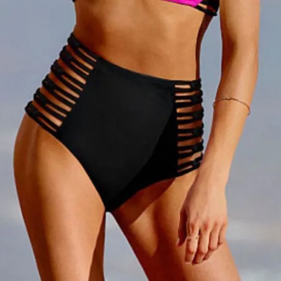 Женщины Сексуальное бикини Леди Push Up Пляж Купальник Высокая талия Выдолбленные низы S-XL