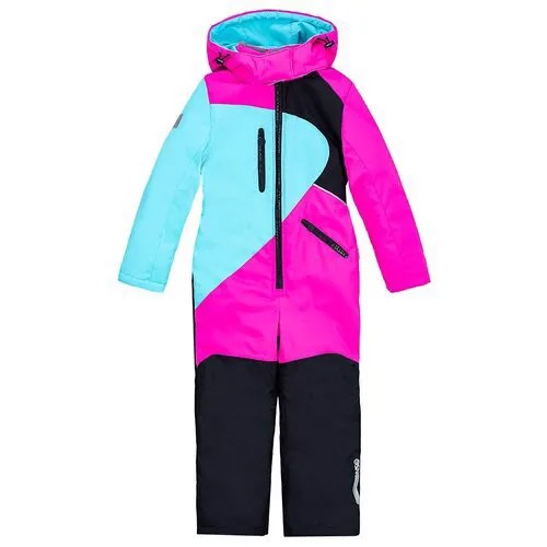 Комбинезон Nikastyle 8з2821 зимний (фуксия/бирюзовый, размер 122)
