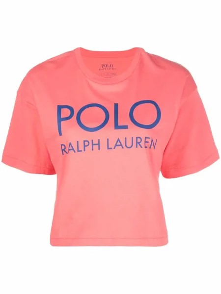 Polo Ralph Lauren укороченная футболка с логотипом
