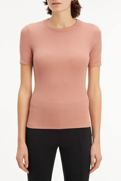 Приталенная футболка с модалом Calvin Klein, розовый