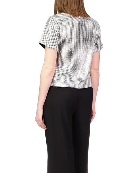 Футболка Sanctuary Perfect Sequin Tee, цвет Micro Houndstooth