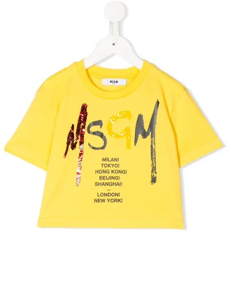 MSGM Kids футболка свободного кроя