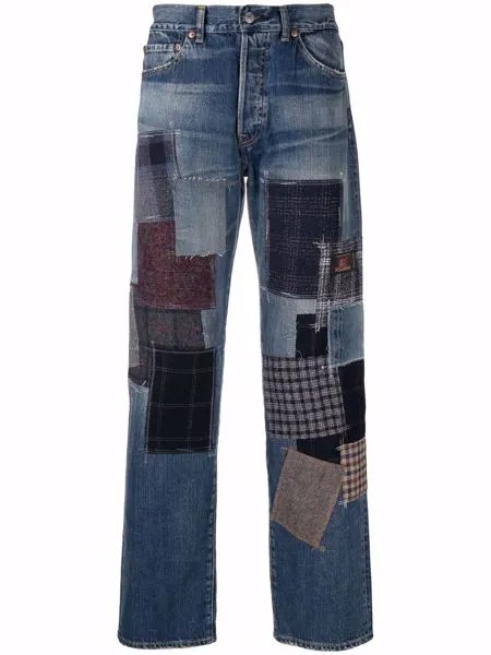 Junya Watanabe Man X Levi's прямые джинсы в технике пэчворк