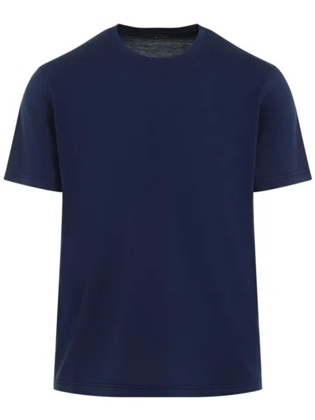 Kiton футболка из смеси шелка и хлопка, синий