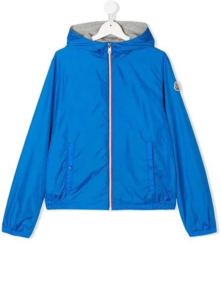 Moncler Enfant куртка на молнии с капюшоном