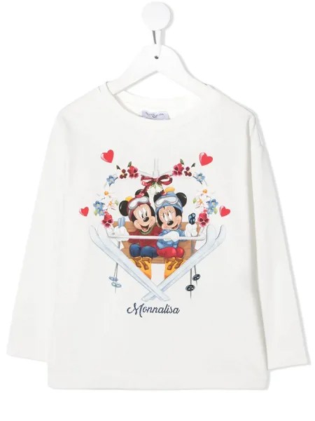Monnalisa футболка с принтом Mickey Mouse