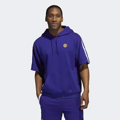 Мужская фиолетовая спортивная толстовка с капюшоном adidas Basketball Donovan Mitchell