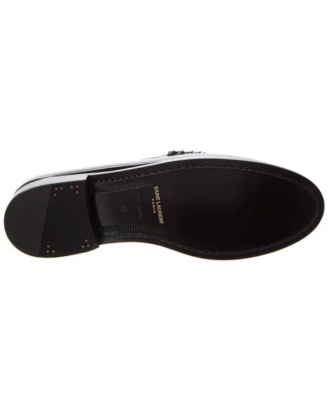 Кожаные мокасины Saint Laurent Le Loafer 15, черный