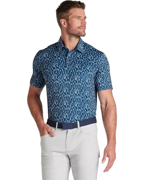 Поло PUMA Golf Mattr Pines, цвет Deep Navy/Ocean Tropic