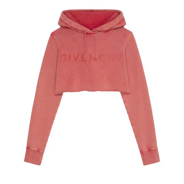 Укороченное худи Givenchy, цвет Средний красный