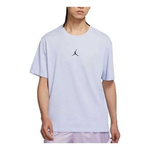 Футболка Air Jordan Sports Pullover Solid Color Round Neck Short Sleeve T-Shirt Men's Purple, фиолетовый