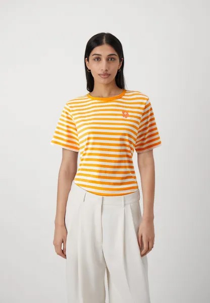 Футболка с принтом TASARAITA RELAXED SHORT SLEEVE Marimekko, оранжевый