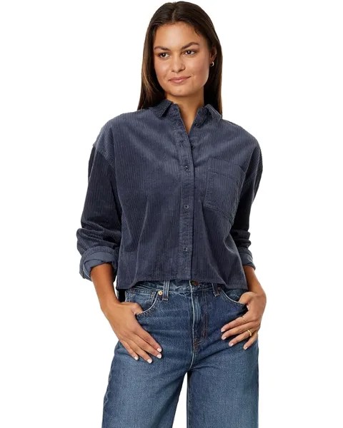 Рубашка Madewell Variegated Corduroy Button-Up, цвет Nighttime