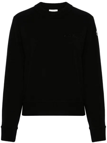 Moncler свитер с логотипом, черный