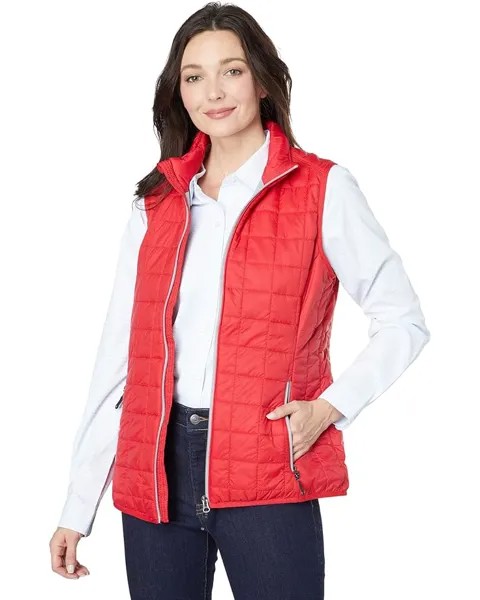 Утепленный жилет Cutter & Buck Rainier Primaloft Eco Full Zip, красный