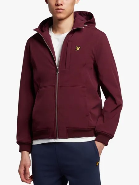 Куртка Soft Shell с капюшоном Lyle & Scott, бордовый