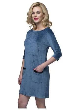 Lelio Короткое платье с пайетками на кармашках, голубой, L