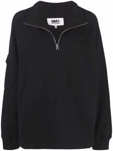 MM6 Maison Margiela толстовка с воротником на молнии