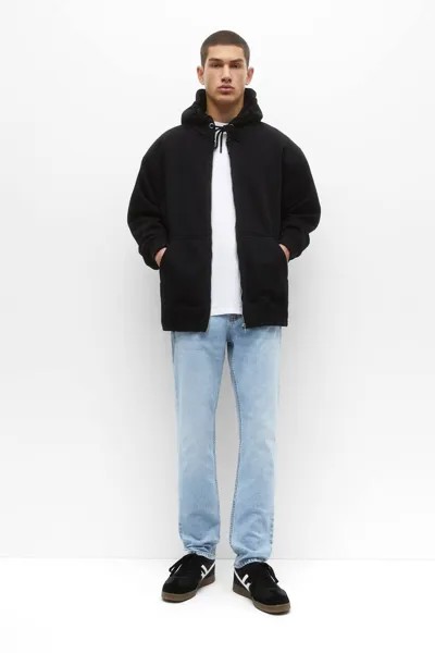 Базовые джинсы прямого кроя Pull&Bear, бледно-голубой