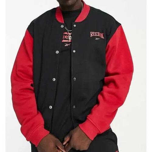 Куртка спортивная Reebok CL BBALL VARSITY, размер L, черный/красный