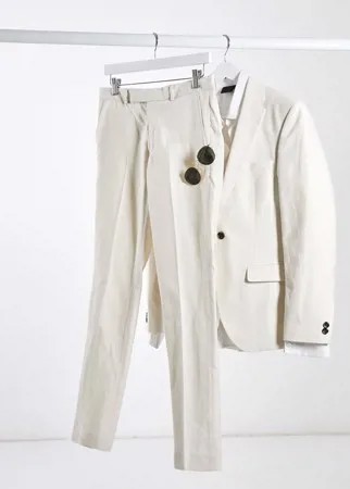 Узкие льняные брюки Rudie-Белый