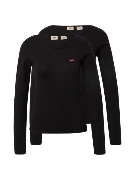 Рубашка LEVIS LS 2 PACK TEE BLACKS, черный