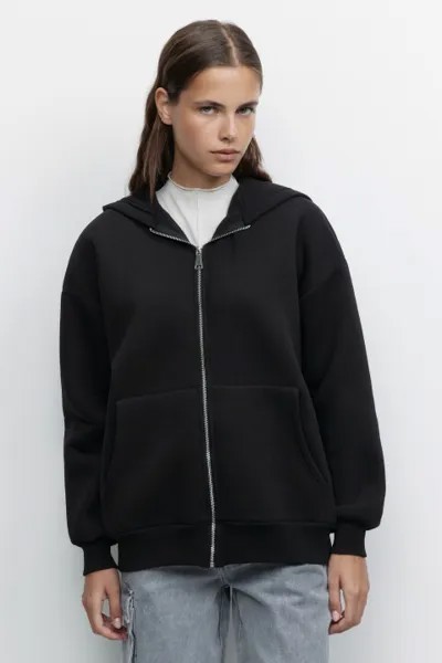Худи oversize утепленная на молнии с капюшоном