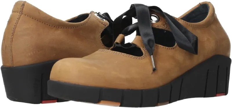 Туфли на танкетке Boston Wolky, цвет Camel Quebec Nubuck