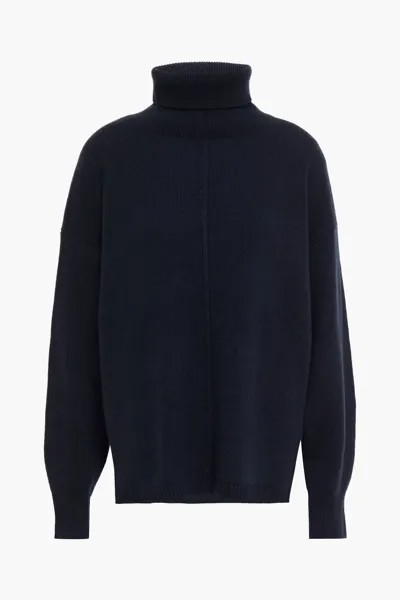 Кашемировый свитер с высоким воротником N.Peal, темно-синий